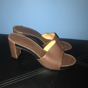Robert Clergerie leather mule, brown, size 41